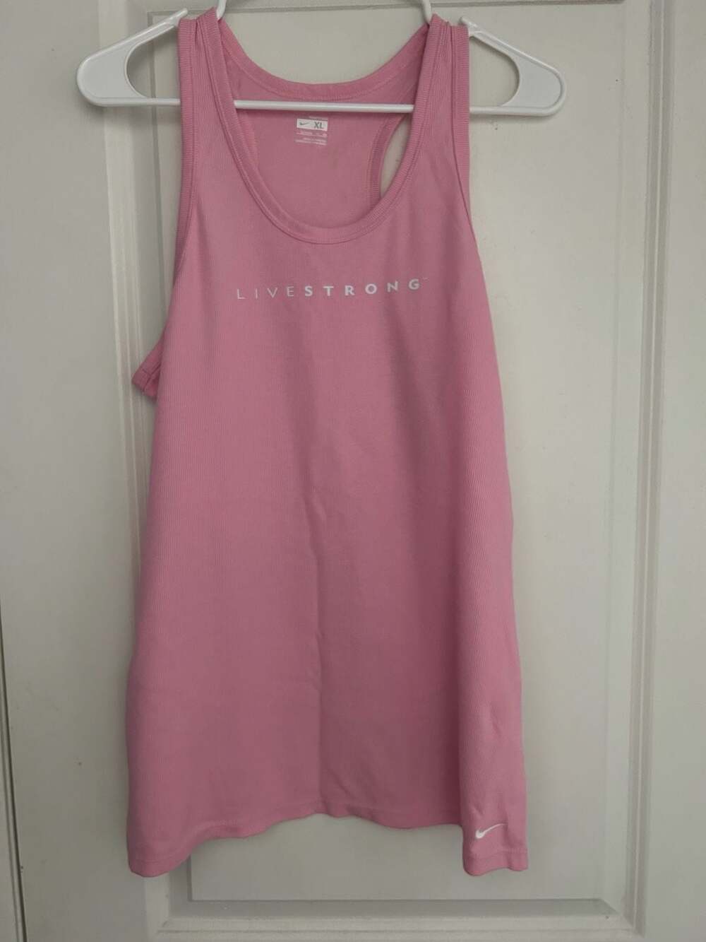 Nike Livestrong Pink Ribbed Racerback Tank Top Size XL